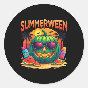 Adesivo Redondo Skeleton Summer Summerentre Watermelon Jack-o