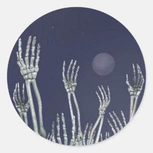 Adesivo Redondo Skeletons - Stickers Halloween