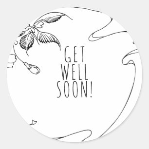 Adesivo Redondo Sketch Floral fica bem