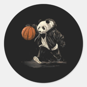 Adesivo Redondo Sketll Bear Animal Art Sketll Hoop Panda Drake
