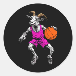 Adesivo Redondo Sketll Goat