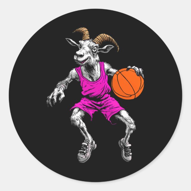 Adesivo Redondo Sketll Goat (Frente)