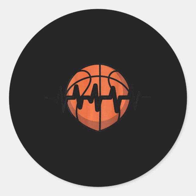 Adesivo Redondo Sketll Heartbeat Pulse Design  (Frente)