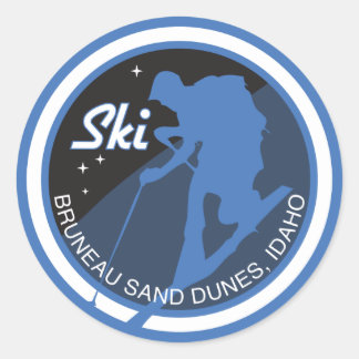 Adesivo Redondo Ski Bruneau Sand Dunes Stickers
