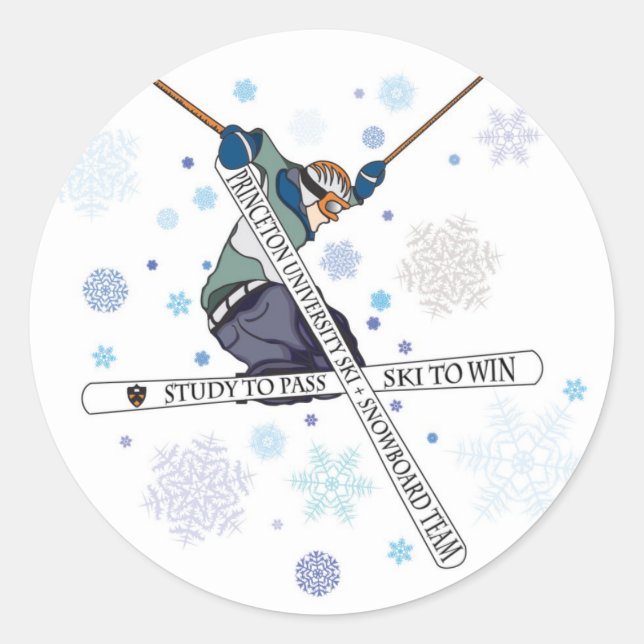 Adesivo Redondo Ski Team Sticker (Frente)