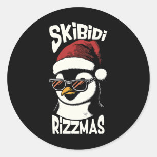 Adesivo Redondo Skibidi Rizzmas Engraçado Geração Alpha Gíria Nata