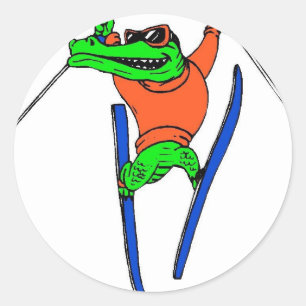 Adesivo Redondo Skier