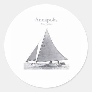 Adesivo Redondo Skipjack de Annapolis