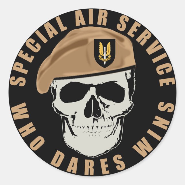 Adesivo Redondo Skull SAS (Frente)