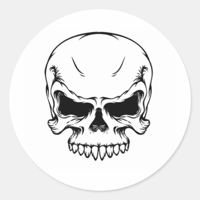 Adesivo Redondo Skull_vetor_10 (Frente)