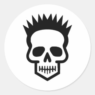 Adesivo Redondo Skulls Arte Elegante em Estilo Minimalista