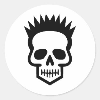 Adesivo Redondo Skulls Arte Elegante em Estilo Minimalista