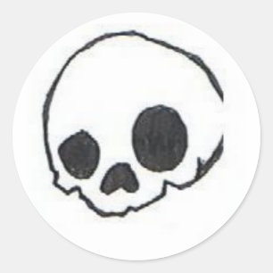 Adesivo Redondo Skully Sticker
