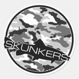 Adesivo Redondo Skunkers Camo Sticker