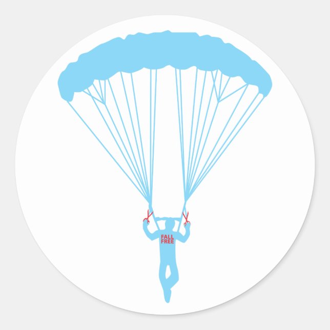 Adesivo Redondo skydive suicida (Frente)