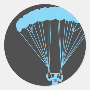 Adesivo Redondo skydive suicida