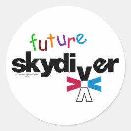 Adesivo Redondo Skydiver futuro