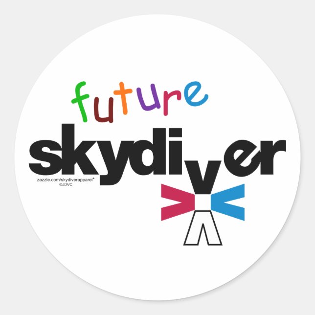 Adesivo Redondo Skydiver futuro (Frente)