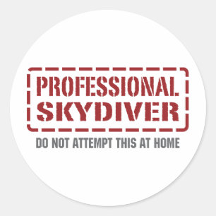 Adesivo Redondo Skydiver profissional