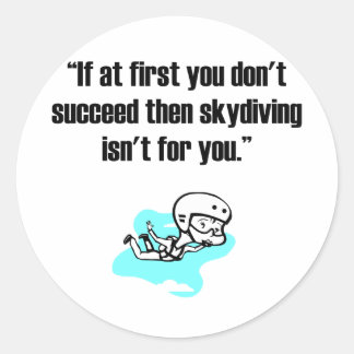 Adesivo Redondo Skydiving