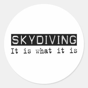 Adesivo Redondo Skydiving é