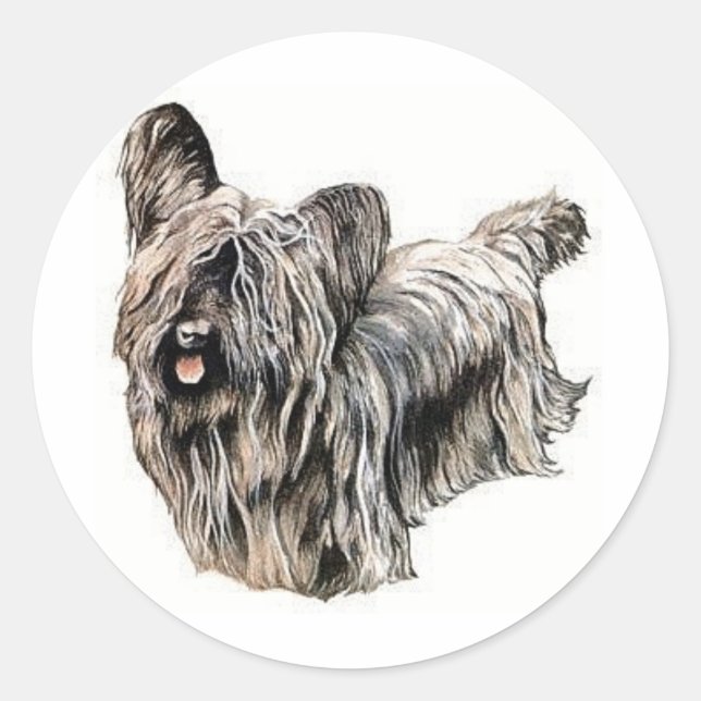 Adesivo Redondo Skye Terrier (Frente)