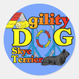 Adesivo Redondo Skye_Terrier_Agilidade