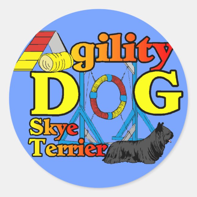 Adesivo Redondo Skye_Terrier_Agilidade (Frente)