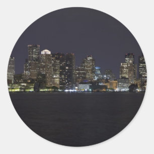 Adesivo Redondo Skyline de Boston