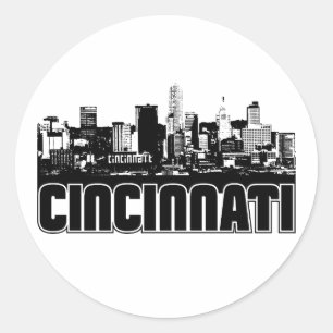 Adesivo Redondo Skyline de Cincinnati
