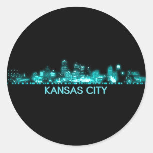 Adesivo Redondo Skyline de Kansas City