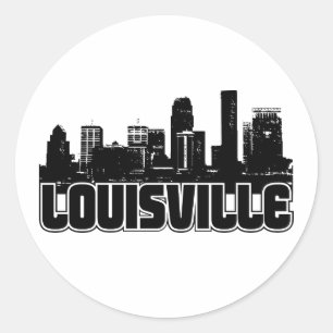 Adesivo Redondo Skyline de Louisville