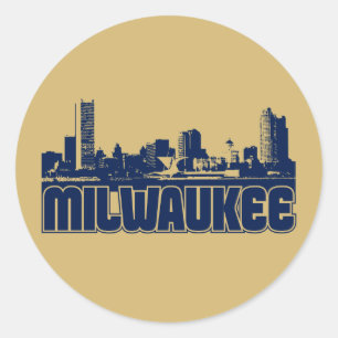 Adesivo Redondo Skyline de Milwaukee