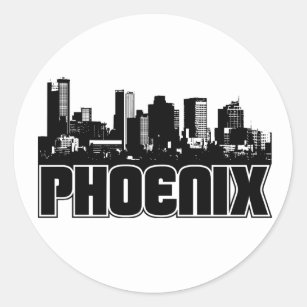 Adesivo Redondo Skyline de Phoenix