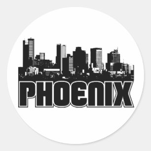 Adesivo Redondo Skyline de Phoenix