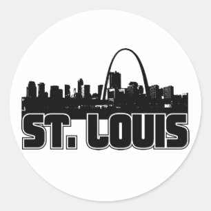 Adesivo Redondo Skyline de St Louis