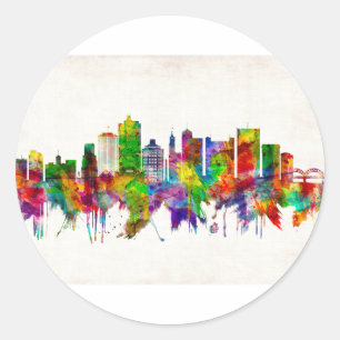 Adesivo Redondo Skyline do Tennessee