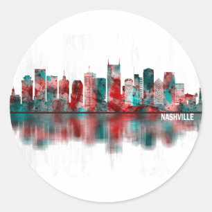 Adesivo Redondo Skyline do Tennessee