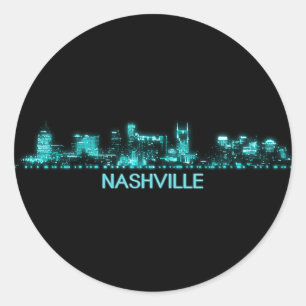 Adesivo Redondo Skyline Nashville
