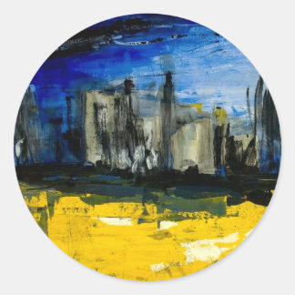 Adesivo Redondo Skyline Sticker