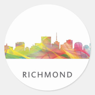 ADESIVO REDONDO SKYLINE WB1 DE RICHMOND VIRGÍNIA -