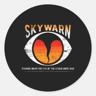 Adesivo Redondo Skywarn Em Destaque Também Está Disponível Como Nã