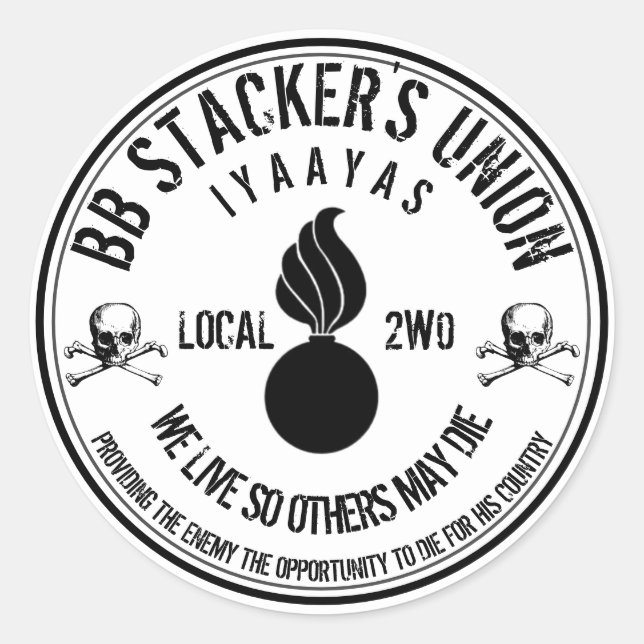 Adesivo Redondo Slap da União do Empilhador BB (Frente)