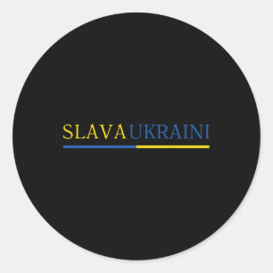 Adesivo Redondo Slava Ukraini Glória à Ucrânia 2