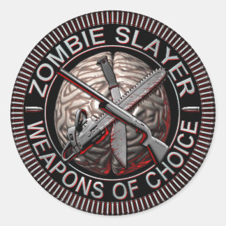 Adesivo Redondo Slayer Stickers Zombie