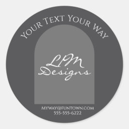 Adesivo Redondo Sleek Minimalist