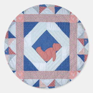 Adesivo Redondo Sleepy Bear Quilt Stickers!