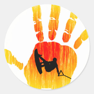 Adesivo Redondo Slider lateral de Wakeboard