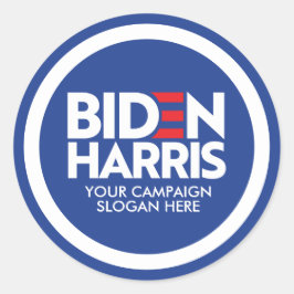 Adesivo Redondo Slogan da campanha Personalizado Biden Harris 2024