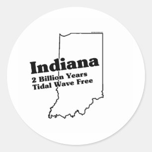 Adesivo Redondo Slogan do Estado de Indiana